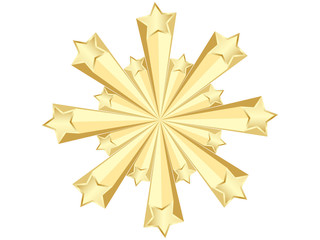 golden stars vector illustration