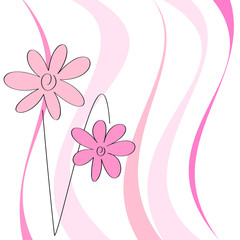 Greeting card with flowers