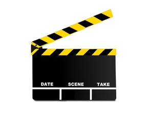 Naklejka premium movie clapper board