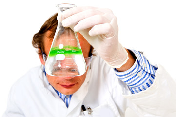 Examining an erlenmeyer