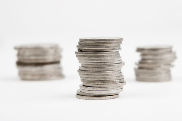 Some stacks of coins