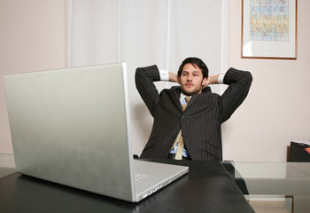 businessman in office