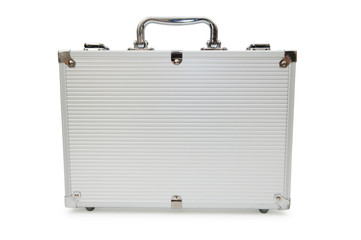 Metal case isolated on the white background