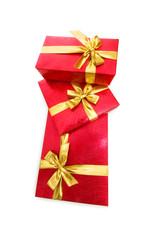 Gift boxes isolated on the white background