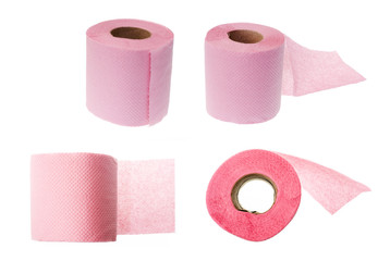 Toilet paper isolated on the white background