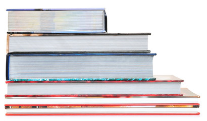 Thick books. Clipping path