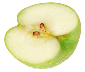 Half apple. Clipping path