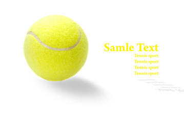 Yellow tennis ball on isolated