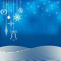 Blue Christmas background.