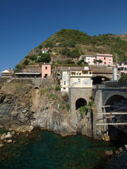 Fototapeta na wymiar Riomaggiore - jedno z miast Cinque Terre we Włoszech