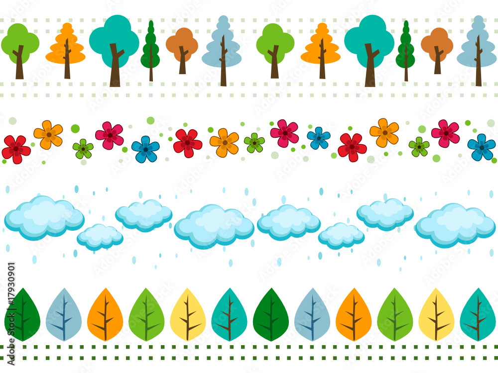 Sticker nature border set