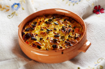 Baked pumpkin with cheese