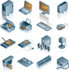 Computer Hardware Icons Set