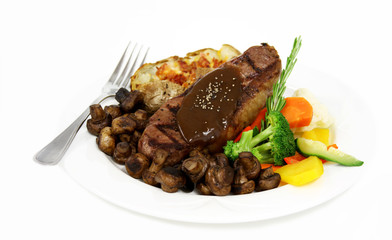 steak and potato