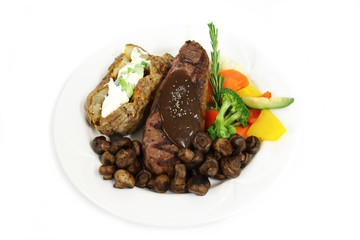 steak and potato