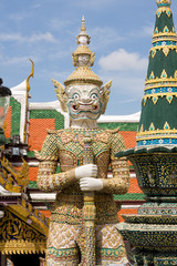 Fototapeta premium Traditional Thai sculpture in the Grand palace area in Bangkok