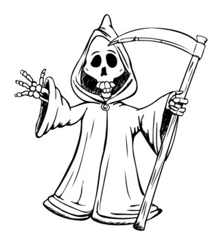 Tod, Schnitter, Sensenmann, Sense, Skellett