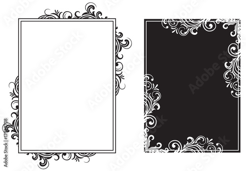 "White and black frames" Stock image and royalty-free vector files on