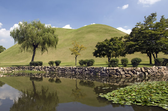 Tumuli Park In Gyeongju, South Korea