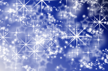 abstract bright flake shapes on a colorful blue background. chri