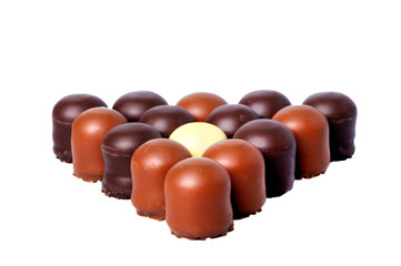 choco dessert - cream cake covered with chocolate
