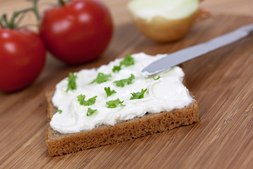 Toast - schwarz,mit Quark