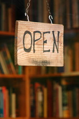Open book shop