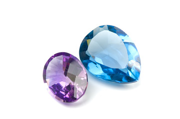 Amethyst and Aquamarine Gems