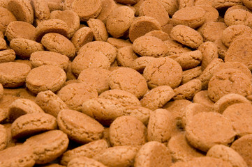 A colorful picture of candy. Pepernoten (gingernuts). Very popul