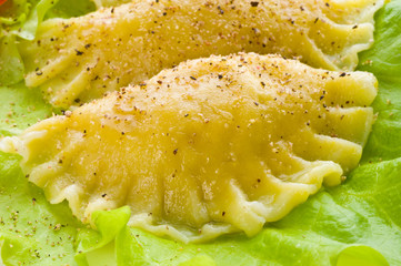 Traditional Russian food "vareniki"