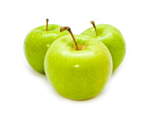 Green Apples Isolated on White