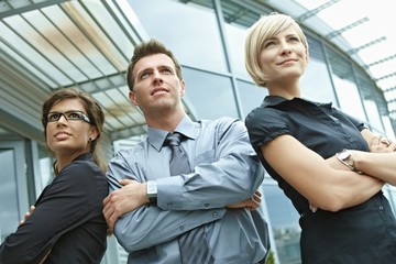 Business team posing outdoor