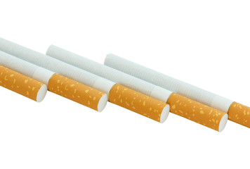Cigarettes isolated on white