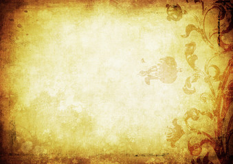 Fototapeta premium grunge floral background with space for text or image