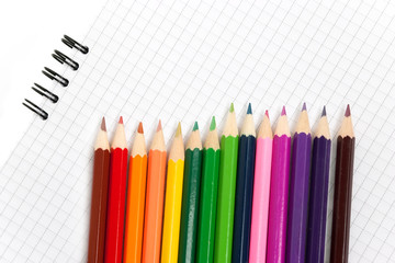 Note book and pencils