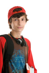 Casual teenage schoolboy