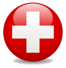 Obraz premium Swiss Flag (Icon/Orb)