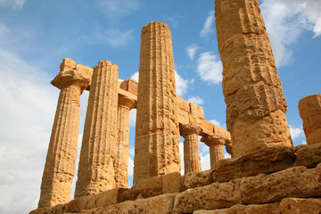 columns with blue sky