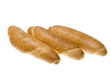 Bread food over white