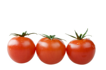 Tomatoes isolated over white