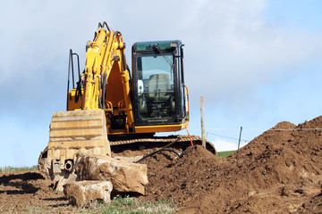 Obraz premium gratteuse de chantier