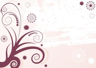 Fototapeta na wymiar Grunge floral background streszczenie lilas