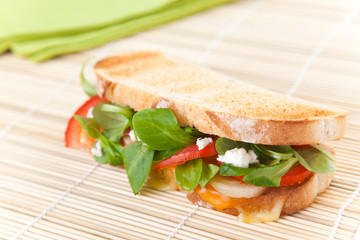 tasty lamb sandwich