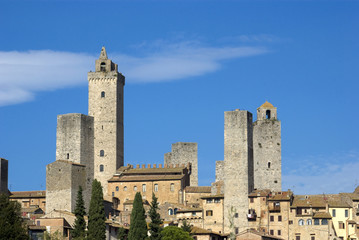 Fototapeta na wymiar Toskania panorama San Gimignano 3