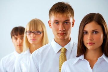 Young business man with his colleagues