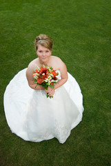 Bride Looks Up