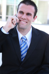 Handsome Business Man on Phone