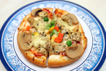 Chicken Mushroom Pizza