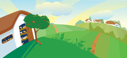 Hen house in the afternoon © gollli