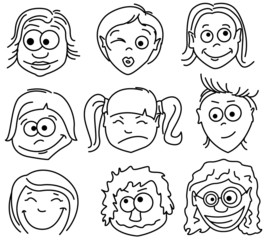 Faces icons. Part2 - female avatars.